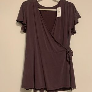 Loft plum wrap top